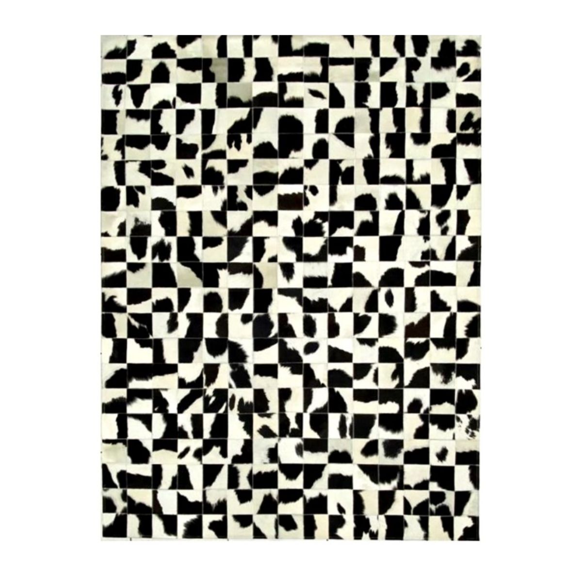 Tapete Couro 150x200 10A Preto/Branco - Imagem 2