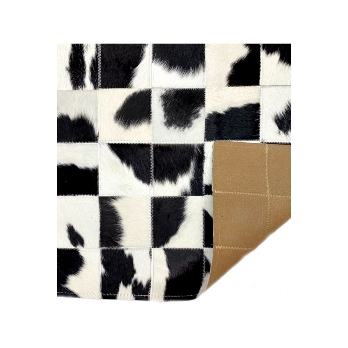 Tapete Couro 150x200 10A Preto/Branco - Imagem 4