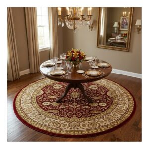 Tapete Babil 200 Redondo 0389A Red/Cream