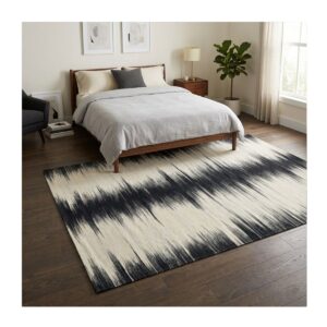 Tapete Kilim Suttles 142x200 70567 bllack white