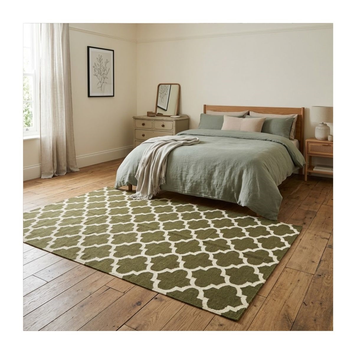Tapete Kilim Two tone 151x242 Verde