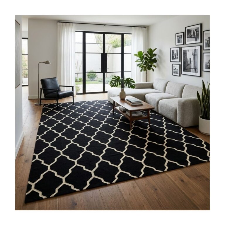 Tapete Kilim Geo 154x245 Preto 469