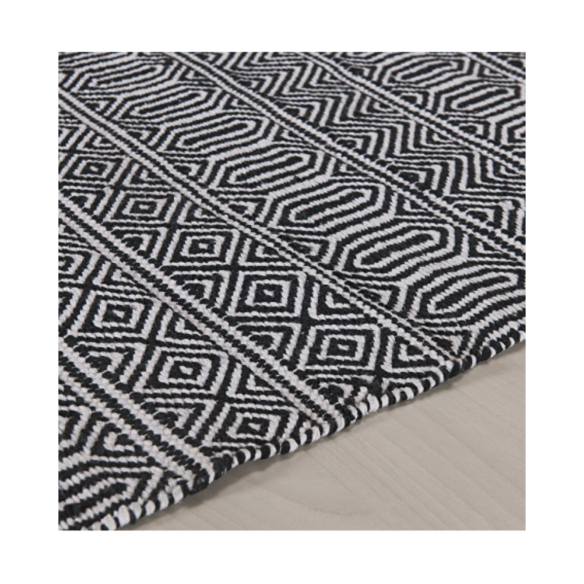 Tapete Kilim Anand 60x90 Preto Unico - Imagem 3