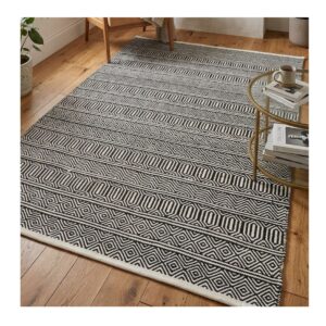 Tapete Kilim Anand 100x140 Preto Unico