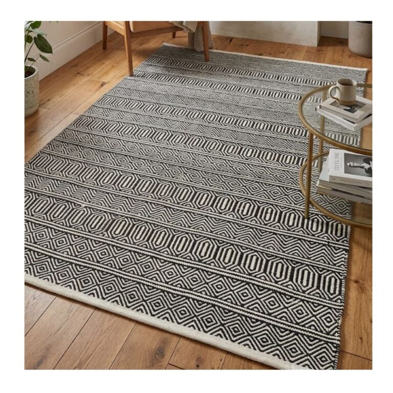 Tapete Kilim Anand 200x250 Preto Unico
