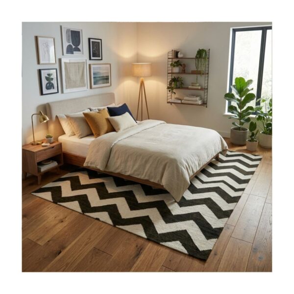 Tapete Kilim Two Tone 183x290 chevron green