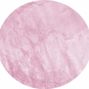 Tapete Angora 150 redondo rosa bebe