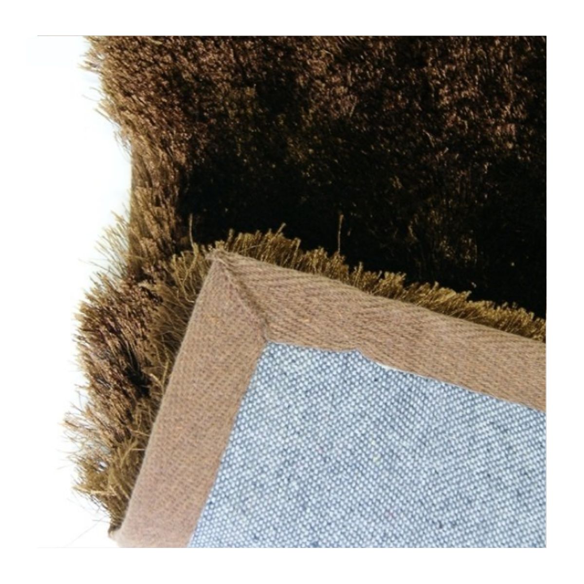 Tapete Yarn Silk Shaggy 250x350 Marrom - Imagem 4