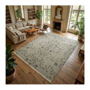 Tapete Kilim Flower 300x400 Cinza KF300400