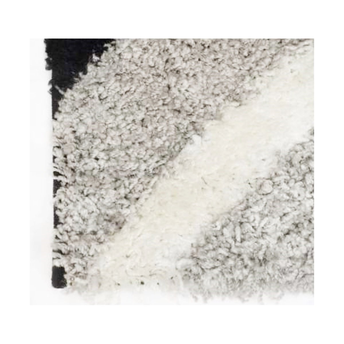Tapete Shaggy Drawn 100x140 SS304 Black Silver - Imagem 3