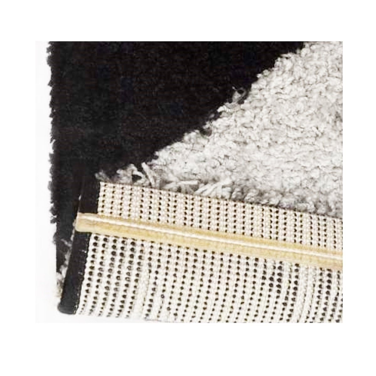 Tapete Shaggy Drawn 100x140 SS304 Black Silver - Imagem 4