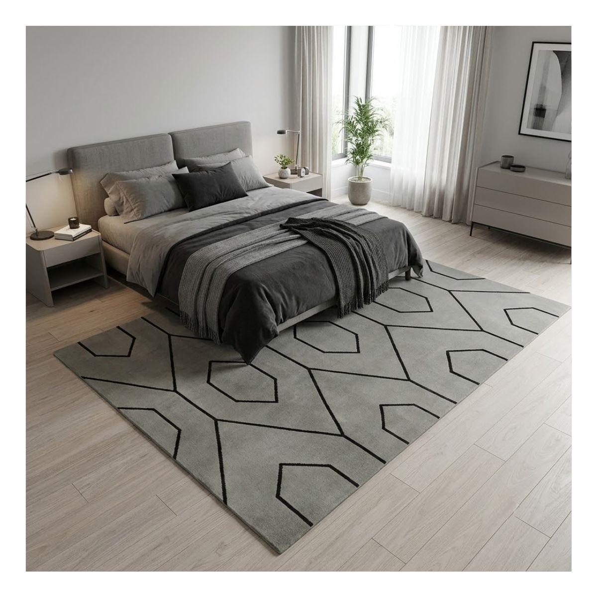 Tapete Herat Export 100×150 gray 12/58
