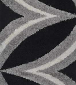 Tapete Shaggy Drawn 100x140 SS304 Black Silver