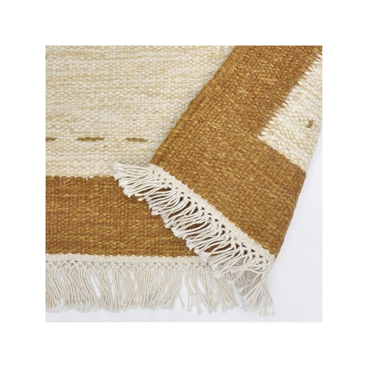 Tapete Kilim Banares 250x300 amarelo cru - Imagem 4