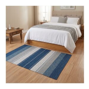 Tapete Kilim Basar 100x140 Azul Unico