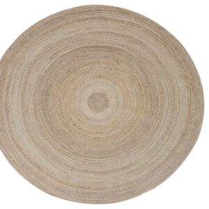 Tapete Circular Artesanal De Tons Naturais Para Decoracao Aconchegante