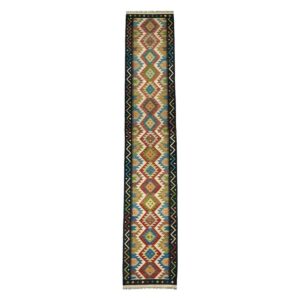 Tapete Kilim Longo E Vibrante Para Corredores E Hallways