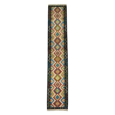 Tapete Kilim Longo E Vibrante Para Corredores E Hallways