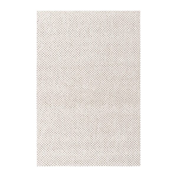Tapete retangular bege minimalista com textura de diamante para decoração de interiores.