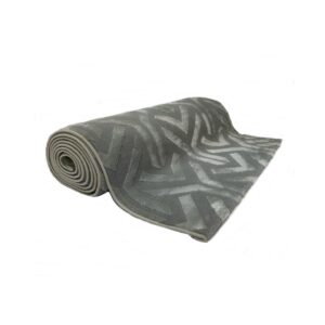 Tapete cinza sofisticado com padrão geométrico para decoração de interiores.