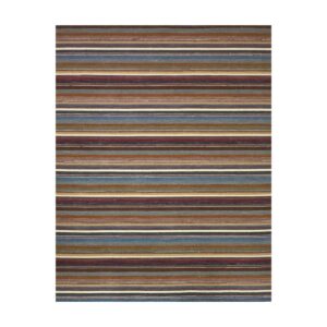 Tapete listrado em tons terrosos e marrom para decorar ambientes rústicos ou contemporâneos.
