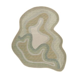 Tapete orgânico abstrato em tons de terra, ideal para decoração contemporânea.