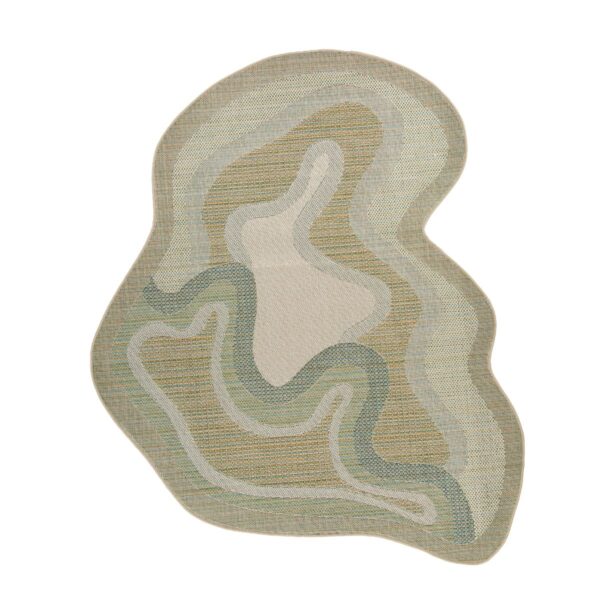 Tapete orgânico abstrato em tons de terra, ideal para decoração contemporânea.