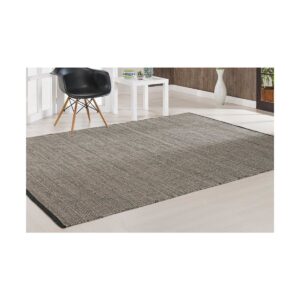 Tapete Lã Linhas 200x250 Prata/preto