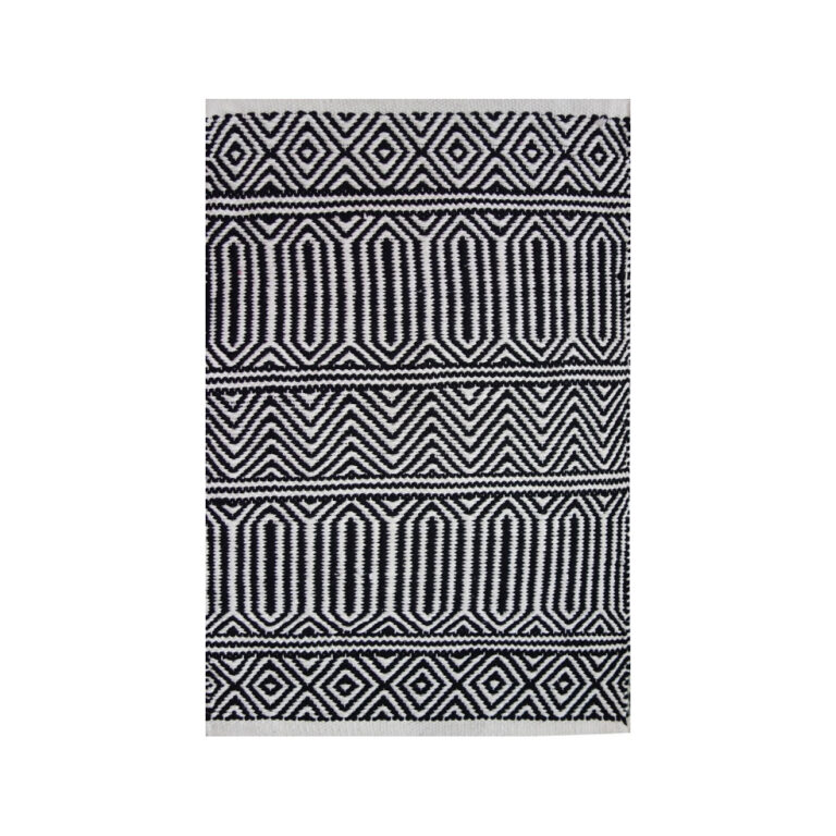 Tapete Kilim Anand 200x250 Preto Unico