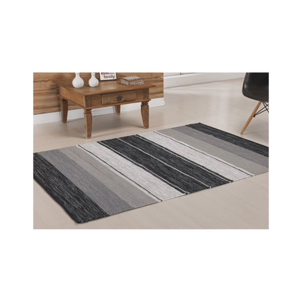 Tapete Kilim Basar 200x250 Cinza - Imagem 2