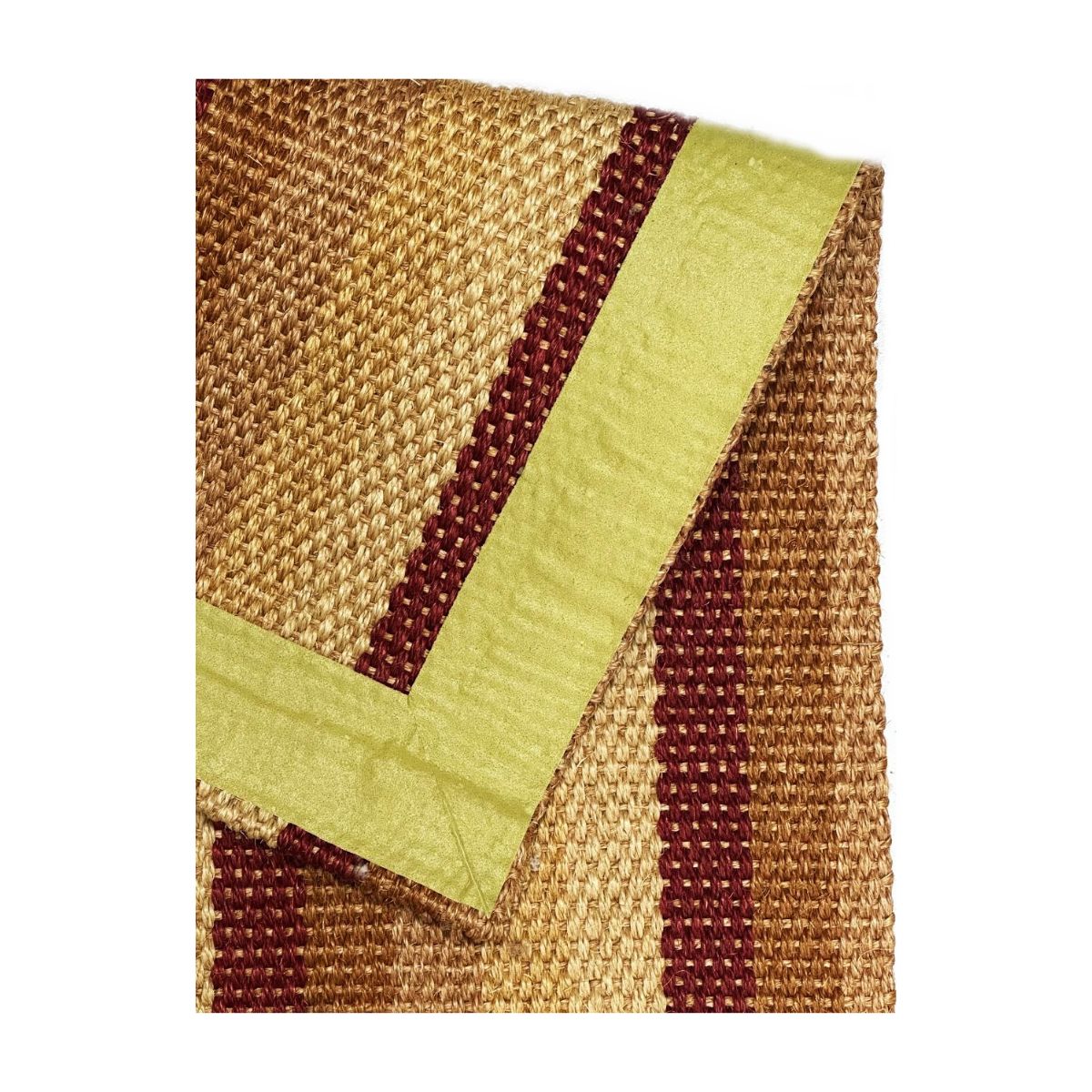 Tapete Sisal Natural 70x220 Listrado Vermelho - Imagem 4