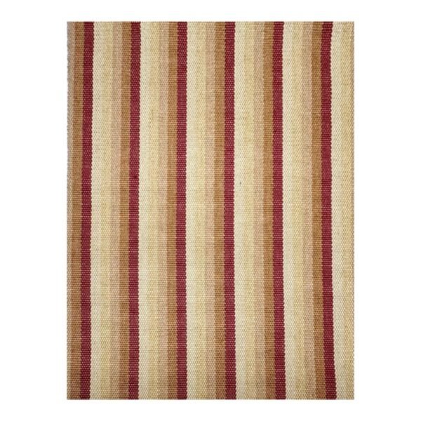 Tapete Sisal Natural 150x220 Listrado Vermelho