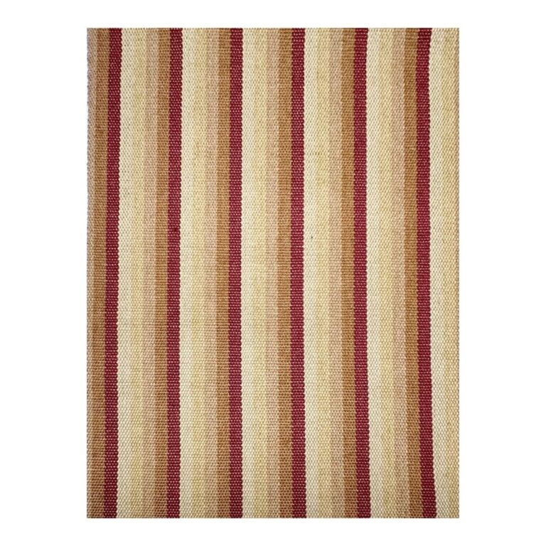 Tapete Sisal Natural 150x220 Listrado Vermelho