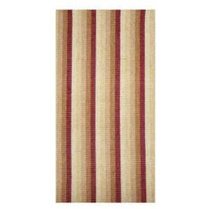 Tapete Sisal Natural 70x220 Listrado Vermelho