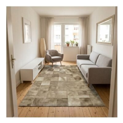 Tapete Couro 140×200 20-A gris Bege