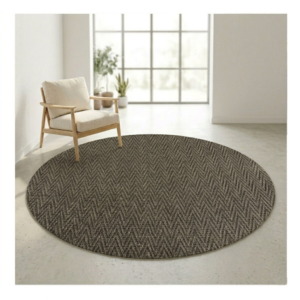 Tapete Sisal Natural 120 Redondo Escama Marrom
