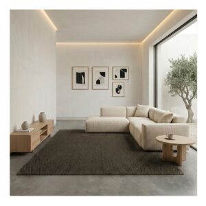 Tapete Sisal Natural 150×150 Escama Marrom
