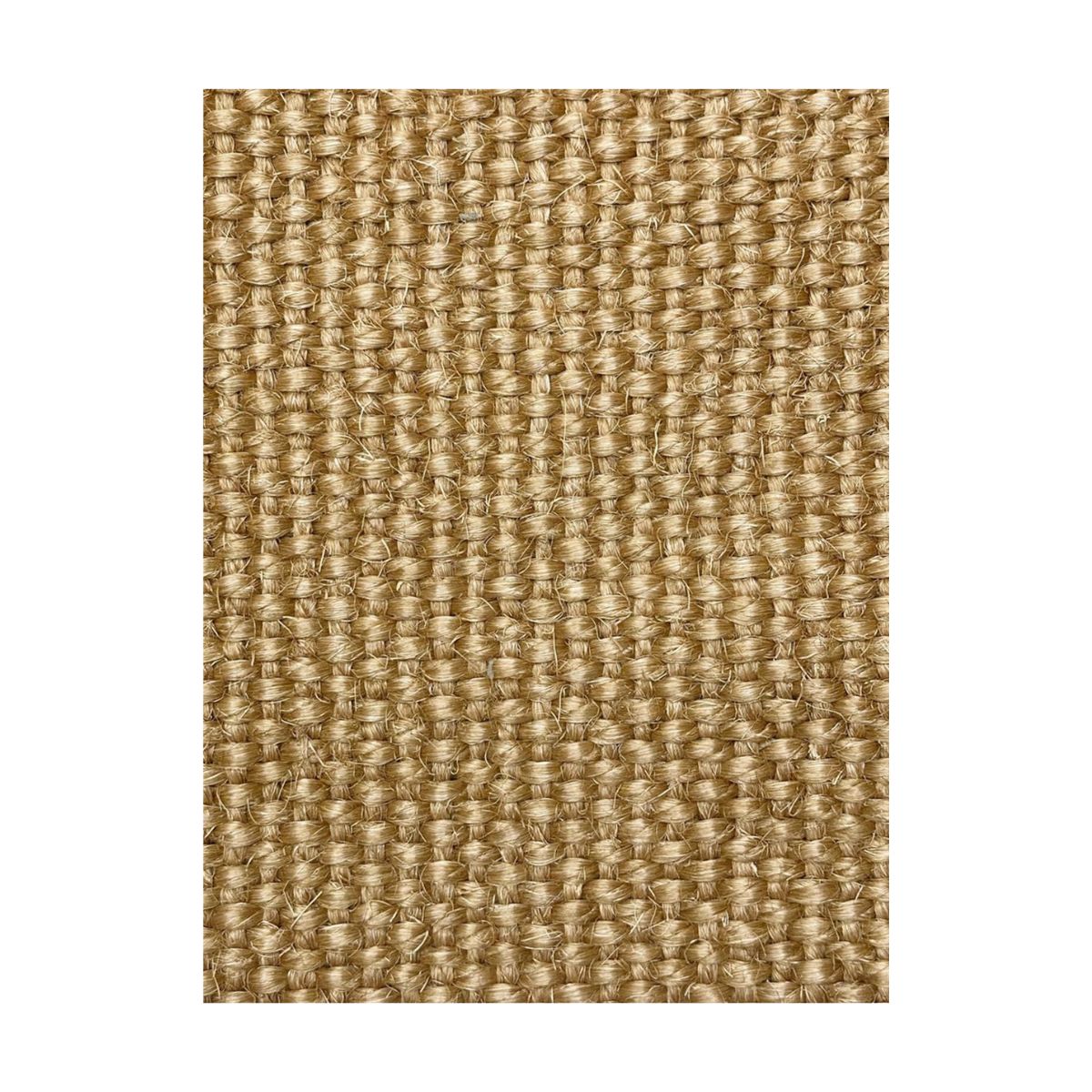 Amostra de tecido natural tecido à mão em juta ou sisal de cor bege clara.