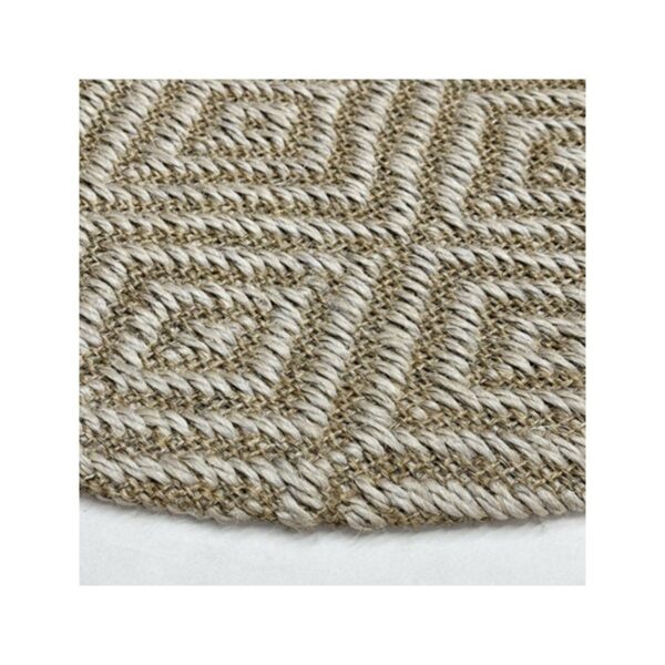 Tapete Sisal Natural 100 Redondo Diamante - Imagem 3