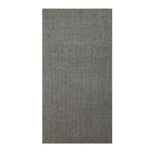 Tecido cinza uniforme de sisal com tecelagem fina e sofisticada.