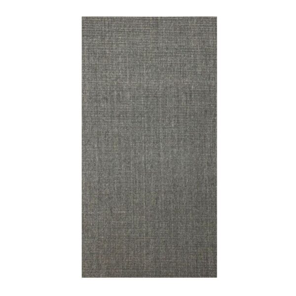 Tecido cinza uniforme de sisal com tecelagem fina e sofisticada.