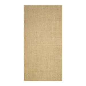 Passadeira de sisal claro com textura de tecido natural e superfície minimalista.