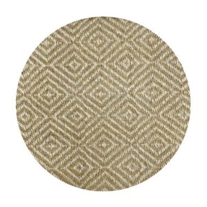 Tapete Sisal Natural 100 Redondo Diamante
