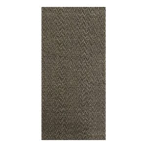 Tecido de lã com padrão espinha de peixe em tom marrom neutro.