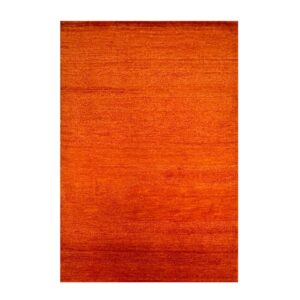 Imagem de textura vívida e abstrata em laranja-avermelhado com moldura branca minimalista.