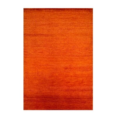 Imagem de textura vívida e abstrata em laranja-avermelhado com moldura branca minimalista.