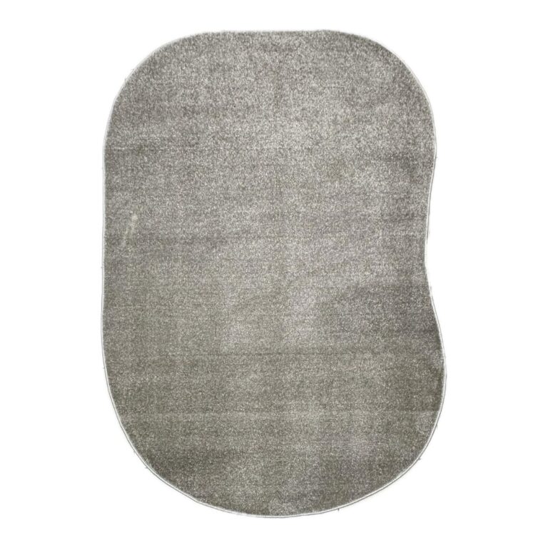 Tapete Organico Realce Liso 130x190 Cinza