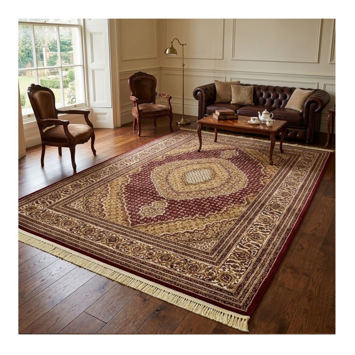 Tapete Alanya 200x250 Des01 Vermelho Bege