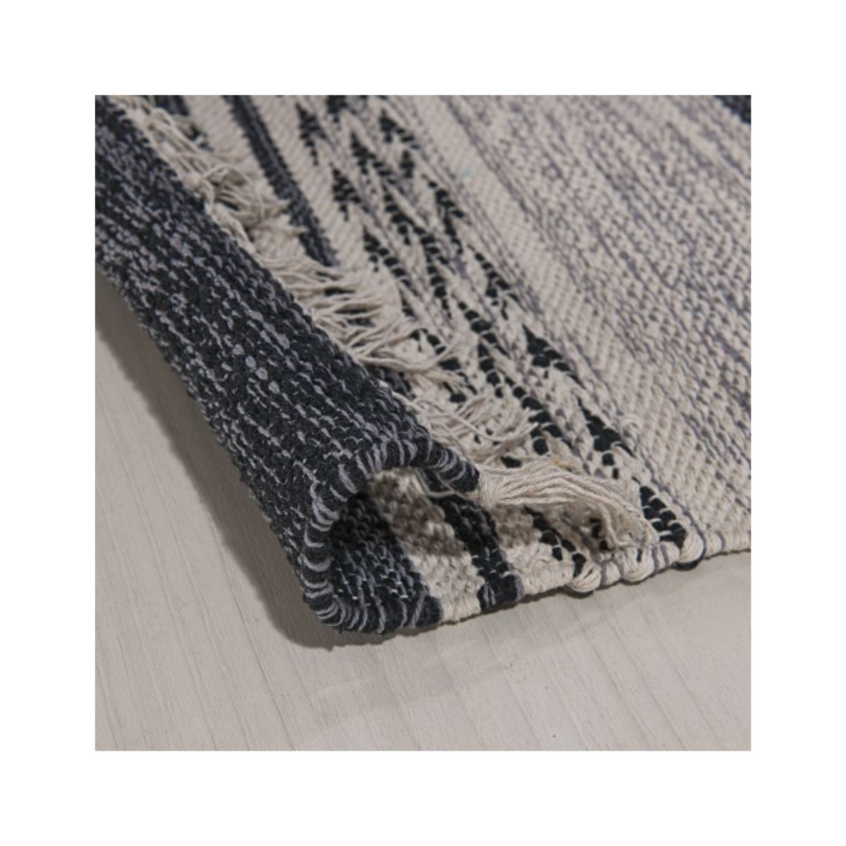 Tapete Kilim Raipur 60x90 Cinza Unico - Imagem 4