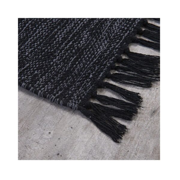 Tapete Kilim Mallani 200x250 Dupla Face Preto Unico — foto 2
